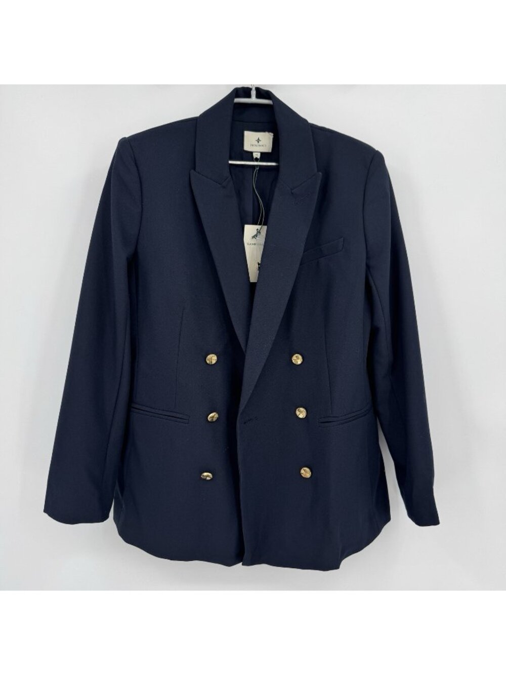 Tuckernuck Women's Navy Blue Diana Blazer Double-Breasted Princess Diana Size M